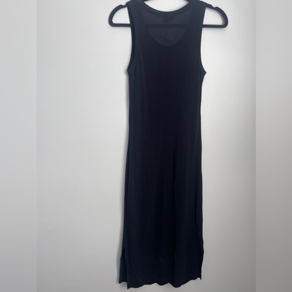 Armani Exchange Maxi body-con dress in black. - Picture 2 of 8